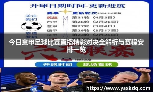 今日意甲足球比赛直播精彩对决全解析与赛程安排一览