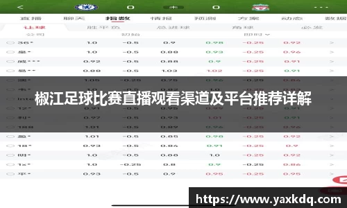 椒江足球比赛直播观看渠道及平台推荐详解