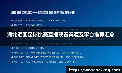 湖北近期足球比赛直播观看渠道及平台推荐汇总