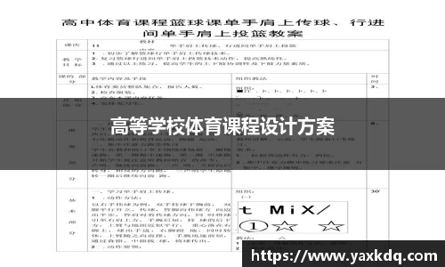 高等学校体育课程设计方案